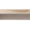 Rectangular Slopes Vessel Sink in Honed Galala Beige Marble