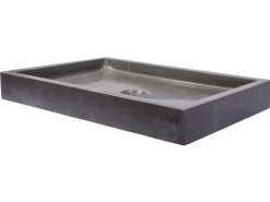 Rectangular Vessel Sink in Honed Pietra Grey Marble