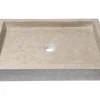 Rectangular Vessel Sink in Polished Penny Grey Marble