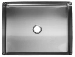 Rectangular 19" x 14 1/2" Stainless Steel Bathroom Vessel Sink with Drain in Silver