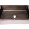Rectangular 20" x 16" Stainless Steel Undermount Bathroom Sink with Drain in Bronze