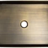 Rectangular 19" x 14 1/2" Stainless Steel Bathroom Vessel Sink with Drain in Antique Gold