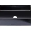 Rectangular 19 x 14 1/2" Stainless Steel Bathroom Vessel Sink with Drain in Black
