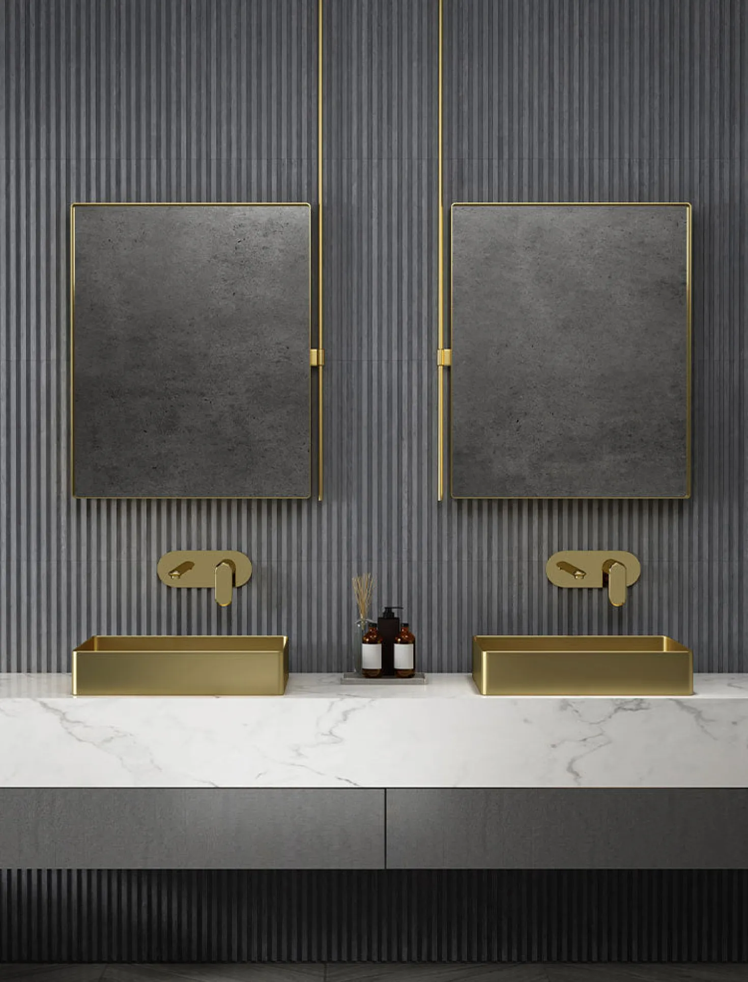 Rectangular 19" x 14 1/2" Stainless Steel Bathroom Vessel Sink with Drain in Gold