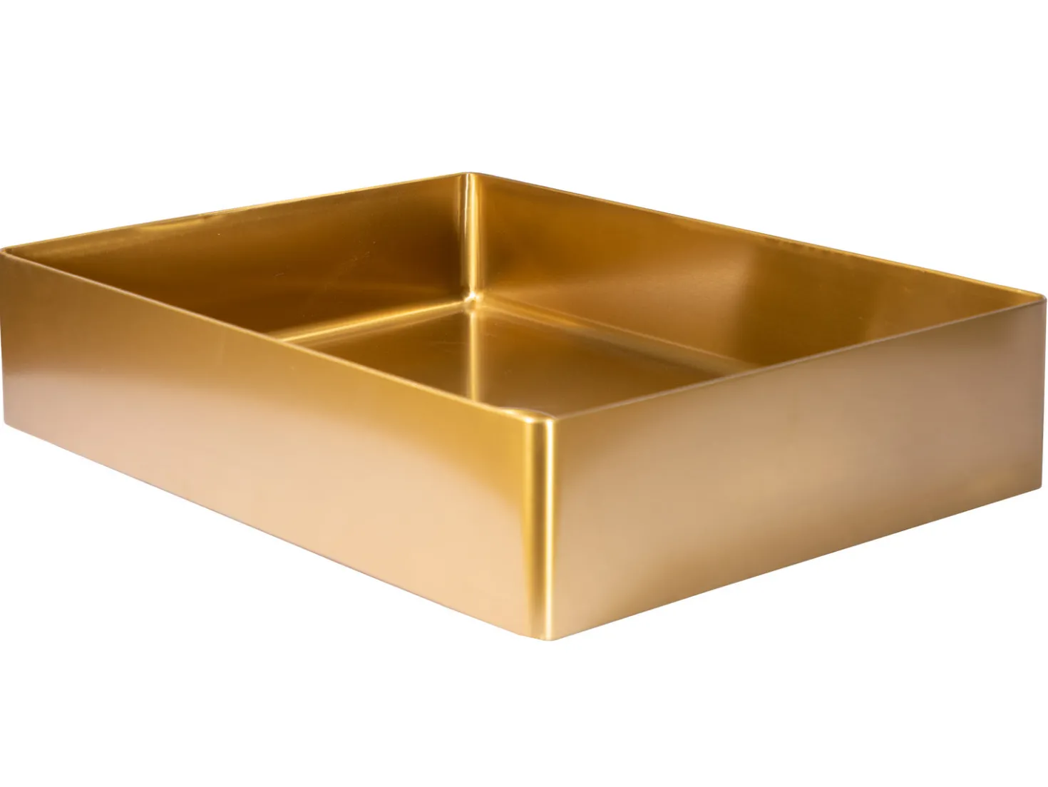 Rectangular 19" x 14 1/2" Stainless Steel Bathroom Vessel Sink with Drain in Gold
