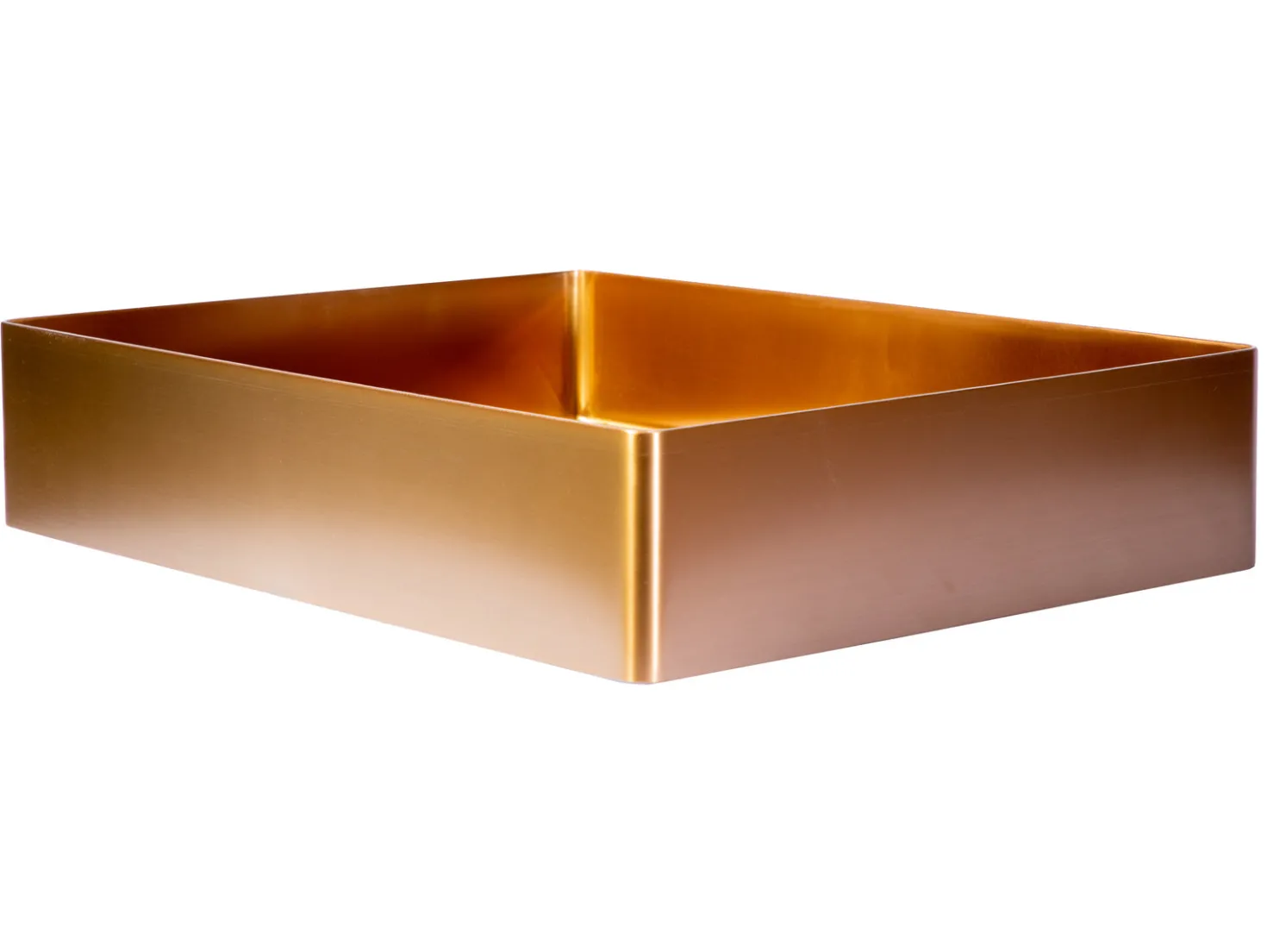 Rectangular 19" x 14 1/2" Stainless Steel Bathroom Vessel Sink with Drain in Rose Gold