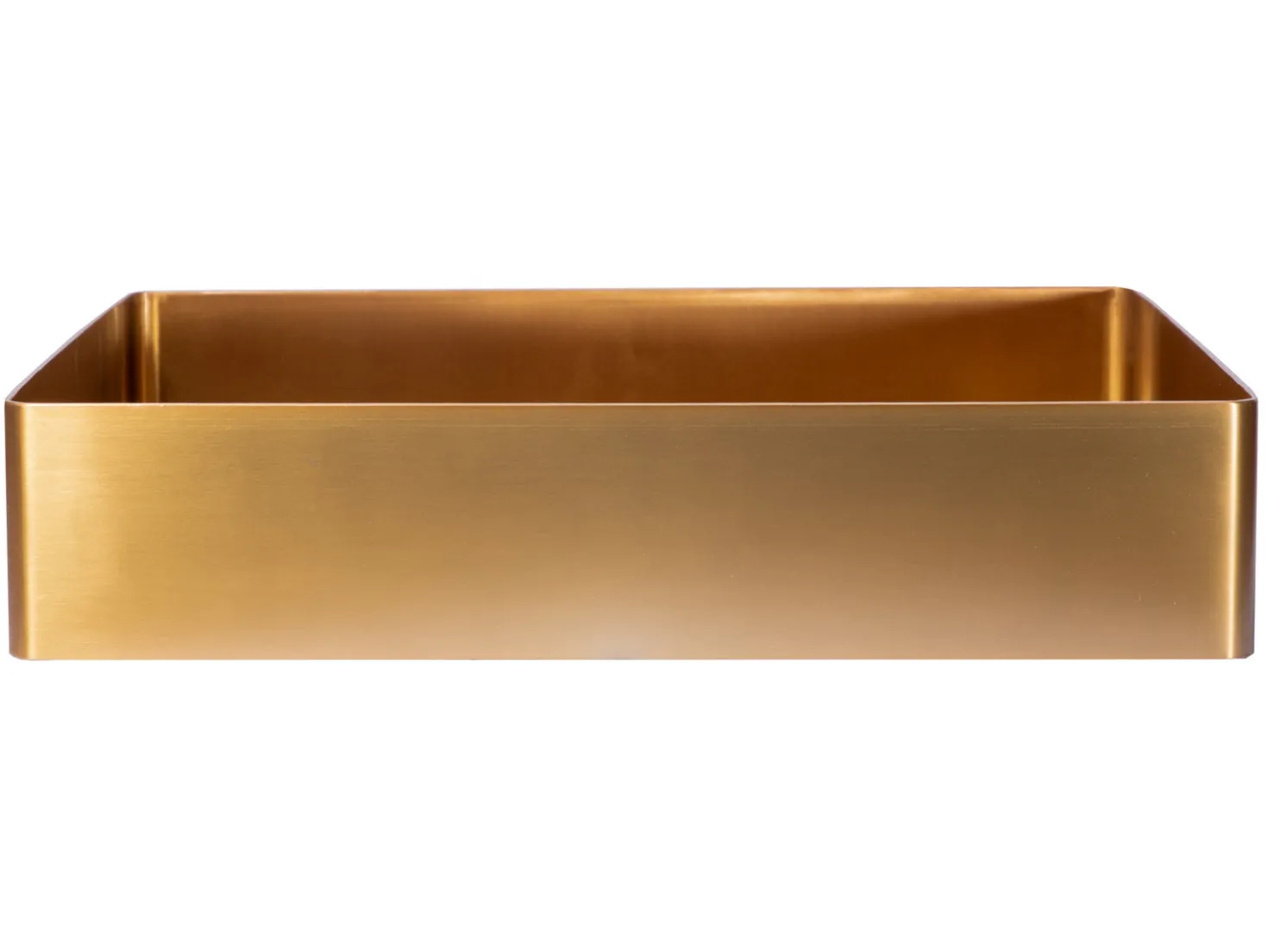 Rectangular 19" x 14 1/2" Stainless Steel Bathroom Vessel Sink with Drain in Rose Gold