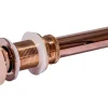 Rectangular 18 3/4" x 15 3/4" Thick Rim Stainless Steel Bathroom Vessel Sink with Drain in Rose Gold