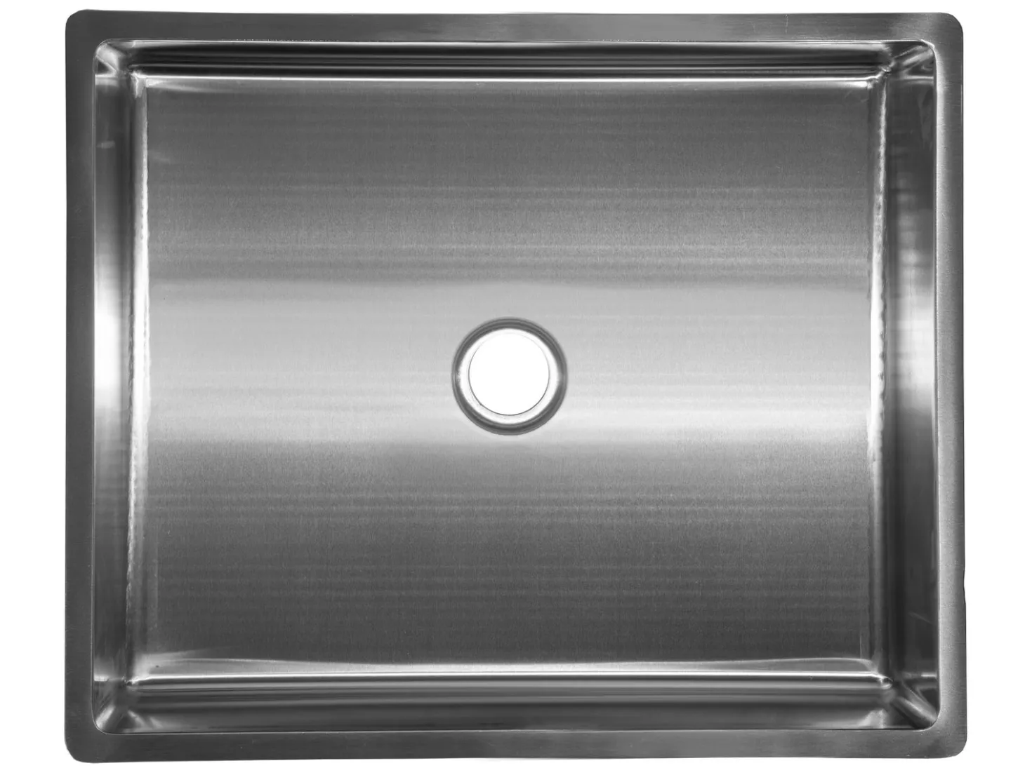 Rectangular 18 3/4" x 15 3/4" Thick Rim Stainless Steel Bathroom Vessel Sink with Drain in Silver