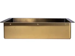Rectangular 20' x 16" Undermount Stainless Steel Bathroom Sink and Drain in Antique Gold
