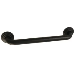 Restoration 16" Brass Decorative Grab Bar in Matte Black