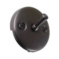 Round Bathtub Overflow Plate with Trip Lever in Oil Rubbed Bronze