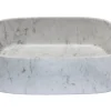 Rounded Rectangular Vessel Sink in Carrara Marble