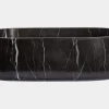 Rounded Rectangular Vessel Sink in Nero Marquino Marble