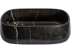 Rounded Rectangular Vessel Sink in Nero Marquino Marble