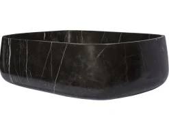 Rounded Rectangular Vessel Sink in Nero Marquino Marble