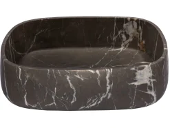 Rounded Rectangular Vessel Sink in Pietra Grey Marble