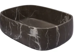 Rounded Rectangular Vessel Sink in Pietra Grey Marble