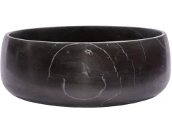 Rounded Vessel Sink in Nero Marquino Marble