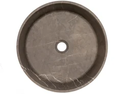 Rounded Vessel Sink in Pietra Grey Marble
