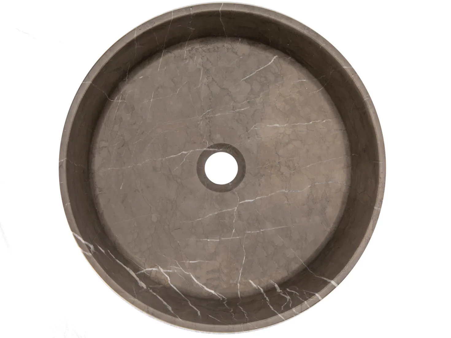 Rounded Vessel Sink in Pietra Grey Marble