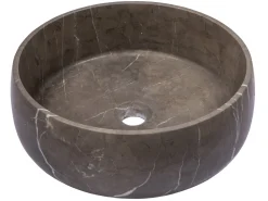 Rounded Vessel Sink in Pietra Grey Marble