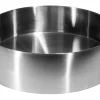 15" Round Stainless Steel Bathroom Vessel Sink with Drain in Silver