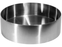 15" Round Stainless Steel Bathroom Vessel Sink with Drain in Silver