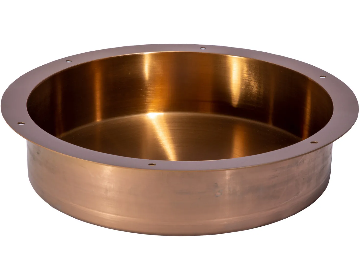 15" Round Stainless Steel Undermount Bathroom Sink with Drain in Rose Gold