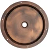 15" Round Stainless Steel Undermount Bathroom Sink with Drain in Bronze