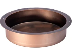 15" Round Stainless Steel Undermount Bathroom Sink with Drain in Bronze