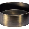 15 3/4" Round Thick Rim Stainless Steel Bathroom Vessel Sink with Drain in Antique
