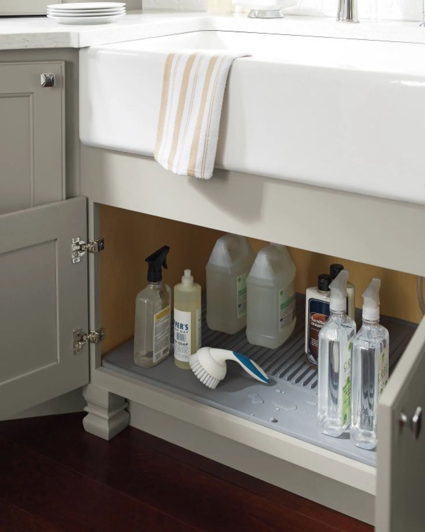 Rubber Cabinet Mat for Your Sink Base Cabinet