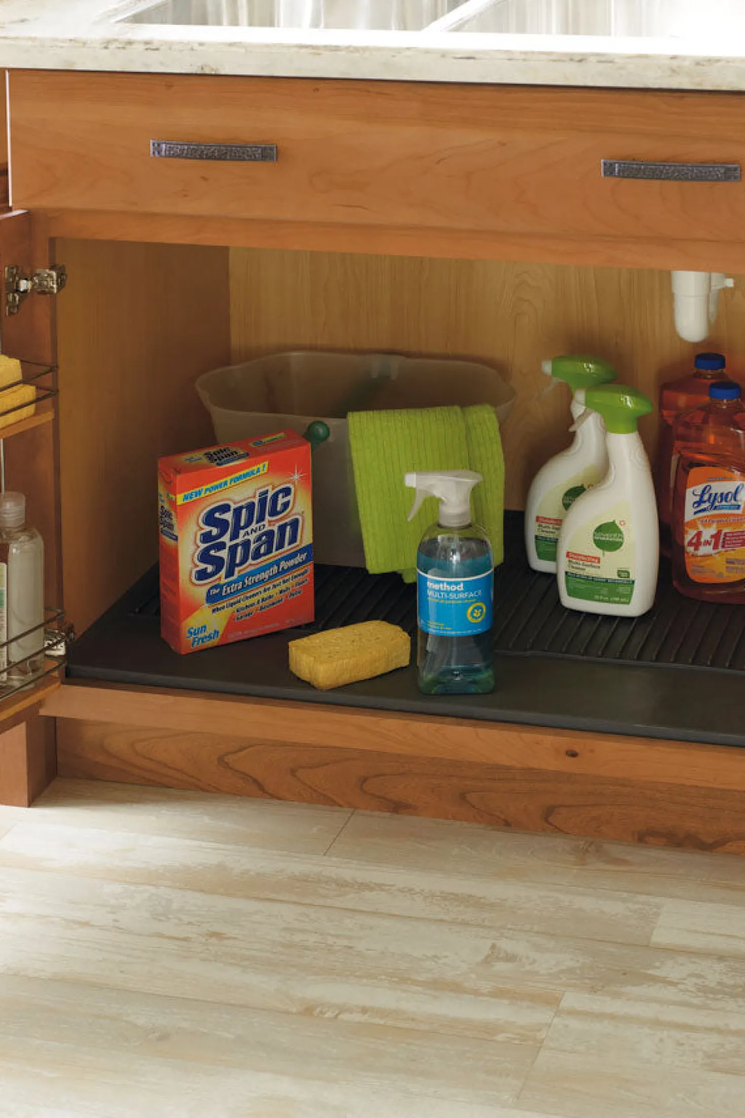 Rubber Cabinet Mat for Your Sink Base Cabinet