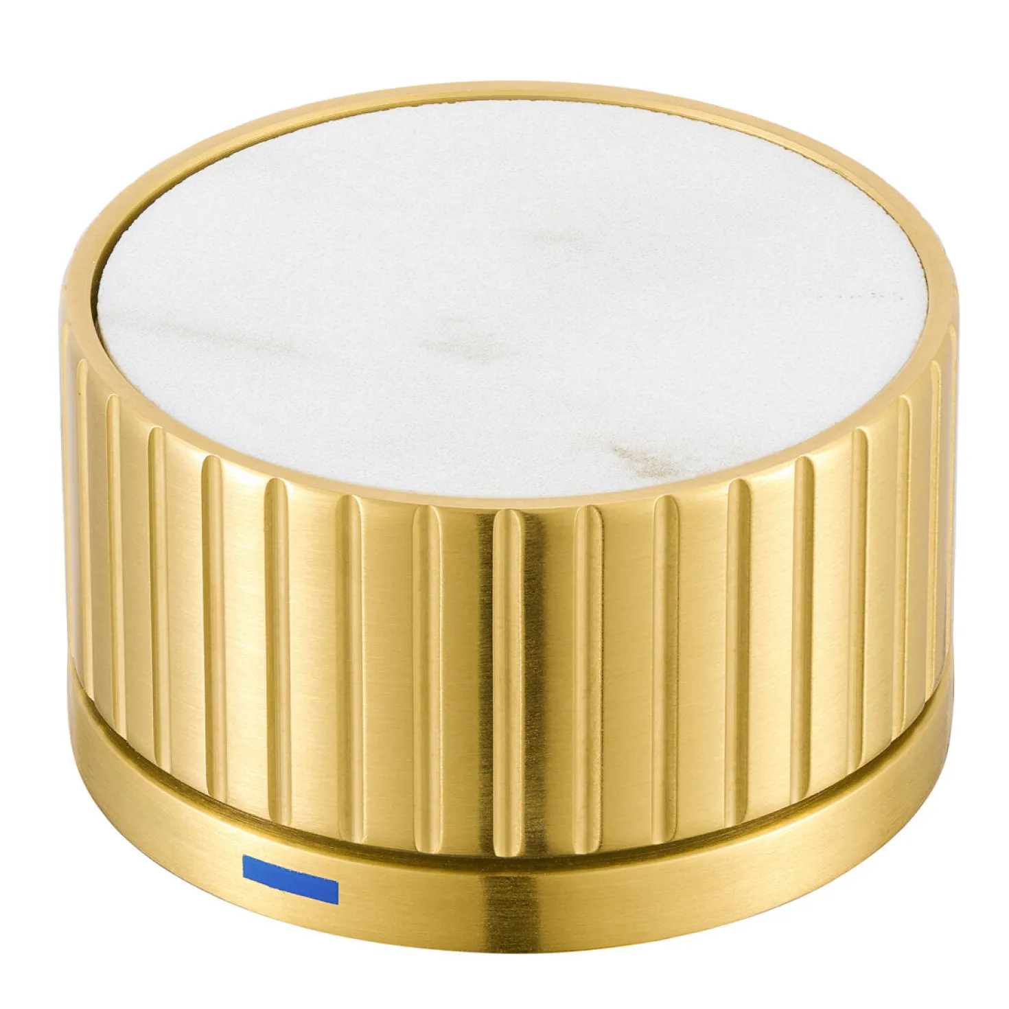 Ruvati Athena Stone Marble Fluted Widespread Bathroom Faucet in Brushed Gold