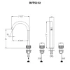Ruvati Athena Stone Marble Inlay Fluted Widespread Bathroom Faucet in Brushed Nickel