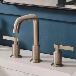Ruvati Barolo Two Handle Widespread Art Deco Transitional Bathroom Faucet in Brushed Nickel Stainless - RVF5236BN