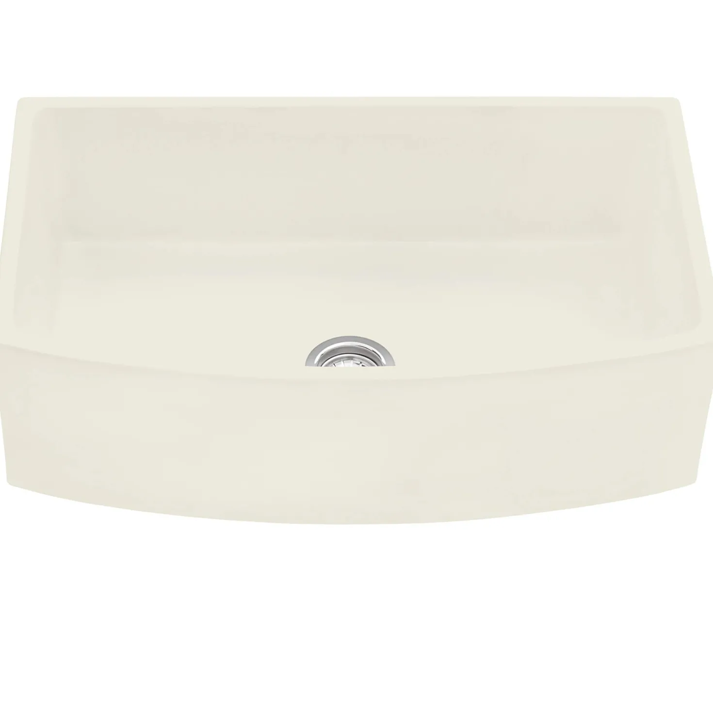 Ruvati 33" Bisque Fireclay Bow-Front Farmhouse Kitchen Sink