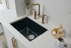 Ruvati 27" Black Fireclay Kitchen Sink | Made in Italy