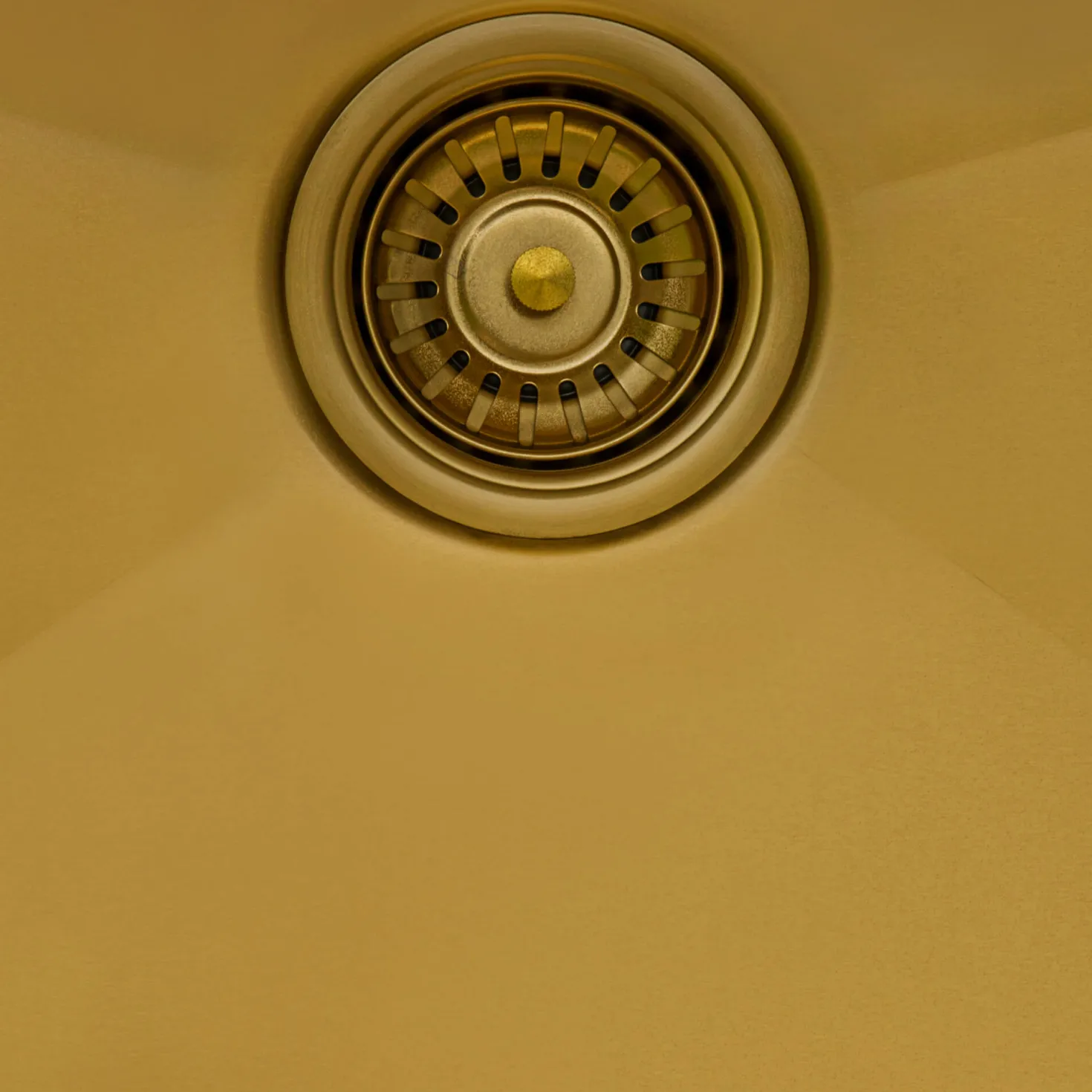 Ruvati 25" Brass Matte Gold Single Bowl Topmount Kitchen Sink