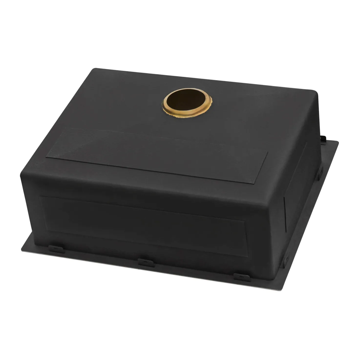 Ruvati 25" Brass Matte Gold Single Bowl Topmount Kitchen Sink