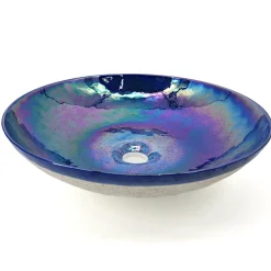 Ruvati Celestial Blue Glass Art Vessel Bathroom Sink