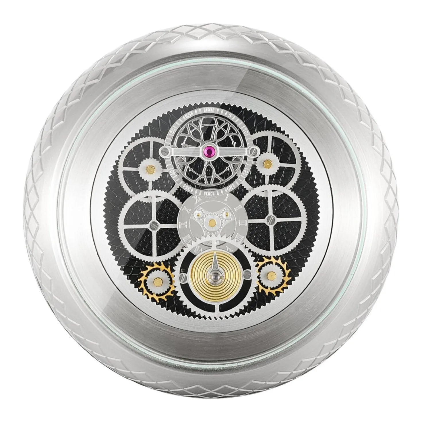 Ruvati Chrono Two Handle Watch Face Knob Widespread Bathroom Faucet in Brushed Nickel Stainless