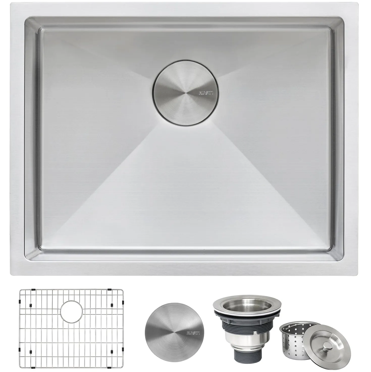 Ruvati 12" Deep Small Radius 23" Undermount Laundry Sink