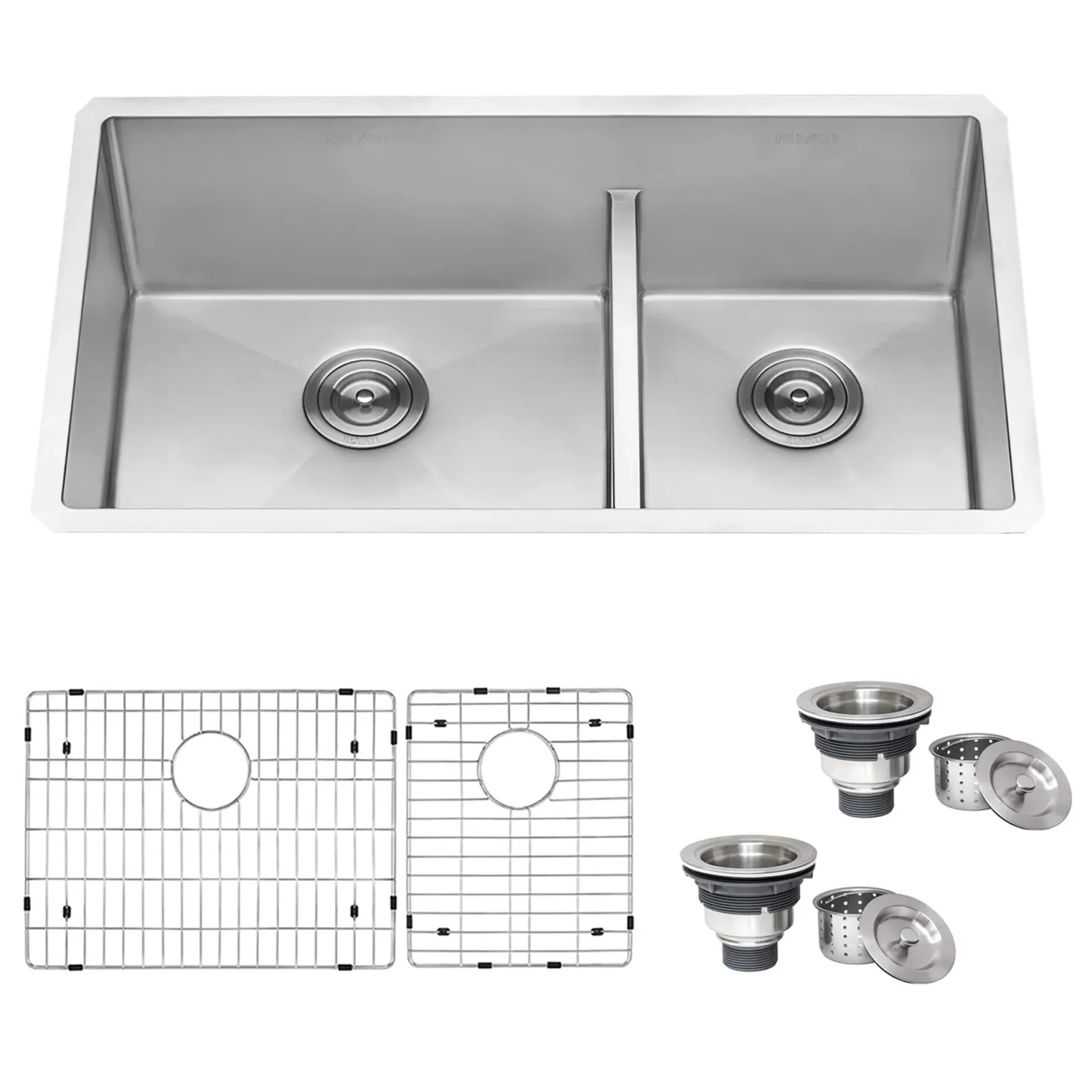Ruvati 36" Double Bowl Kitchen Sink with Low Divder