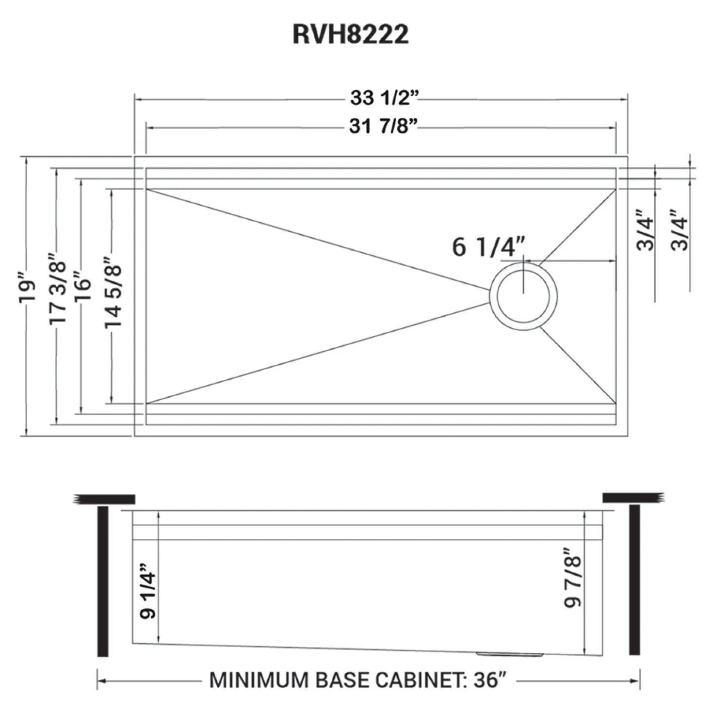 Ruvati 33" Double Ledge Zero Radius Stainless Steel Workstation Kitchen Sink