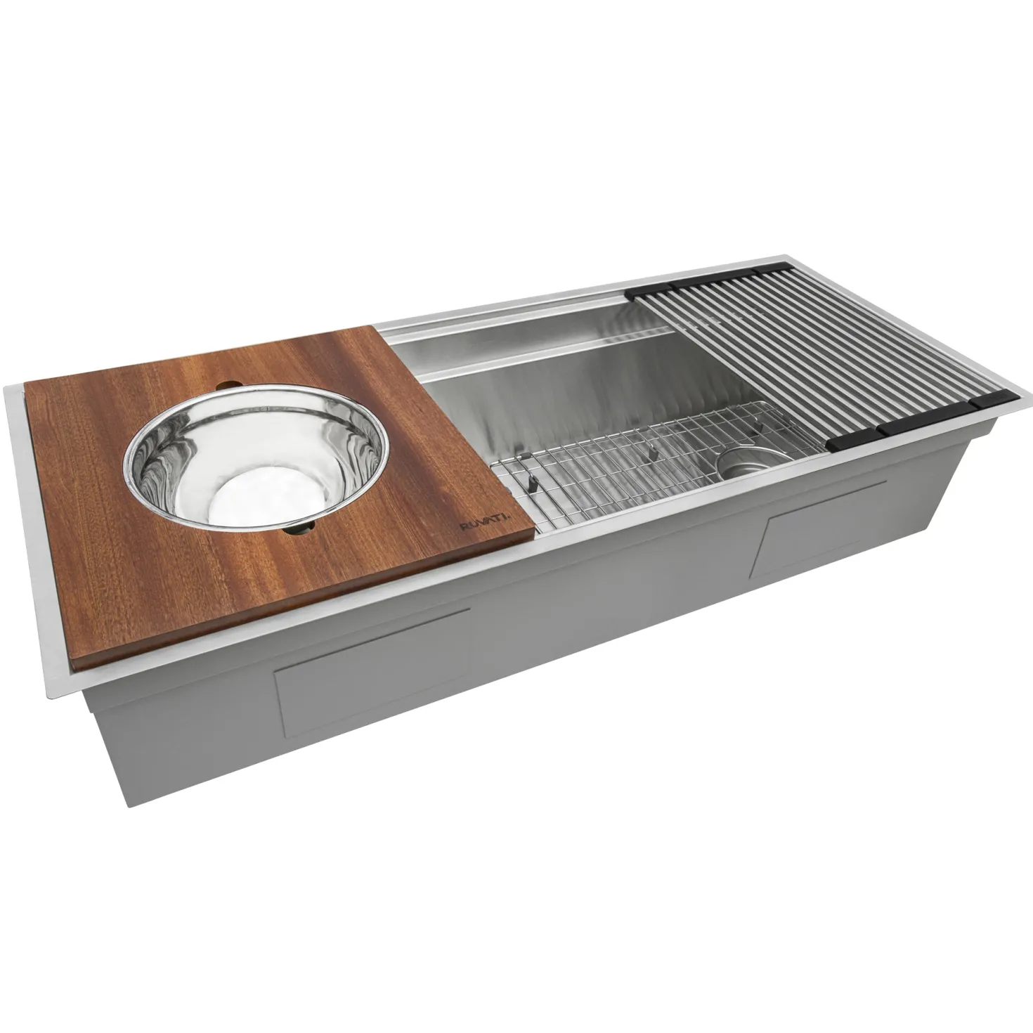 Ruvati 33" Double Ledge Zero Radius Stainless Steel Workstation Kitchen Sink