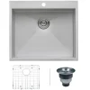 Ruvati 25" Drop-in Topmount 16 Gauge Stainless Steel Single Bowl Kitchen Sink