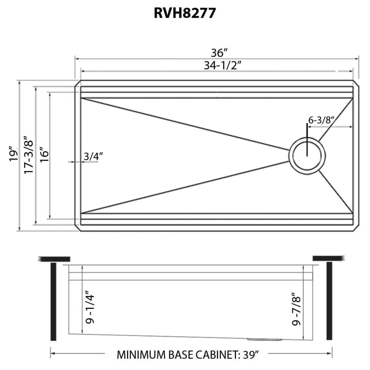 Ruvati 36" Dual Tier Undermount Workstation Kitchen Sink