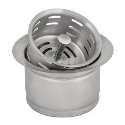 Ruvati Extended Garbage Disposal Flange with Deep Basket Strainer for Kitchen Sinks